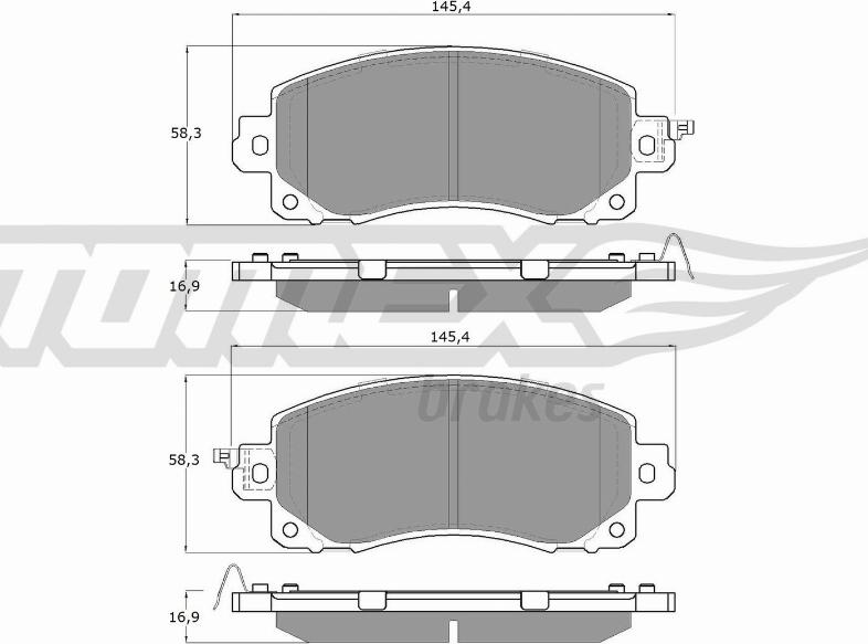 TOMEX brakes TX 16-12 - Гальмівні колодки, дискові гальма avtolavka.club