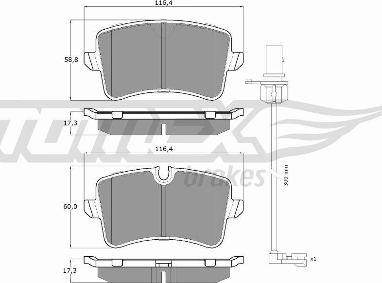 TOMEX brakes TX 16-81 - Гальмівні колодки, дискові гальма avtolavka.club