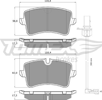 TOMEX brakes TX 16-81 - Гальмівні колодки, дискові гальма avtolavka.club