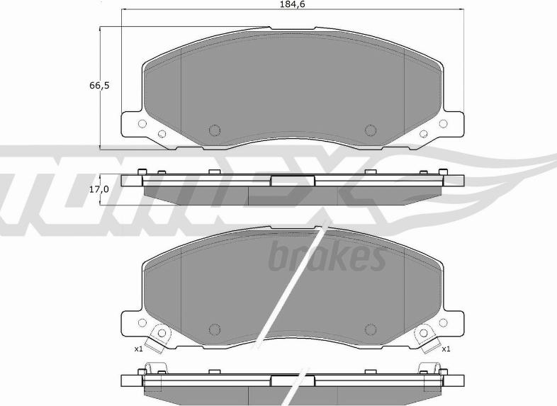 TOMEX brakes TX 16-35 - Гальмівні колодки, дискові гальма avtolavka.club