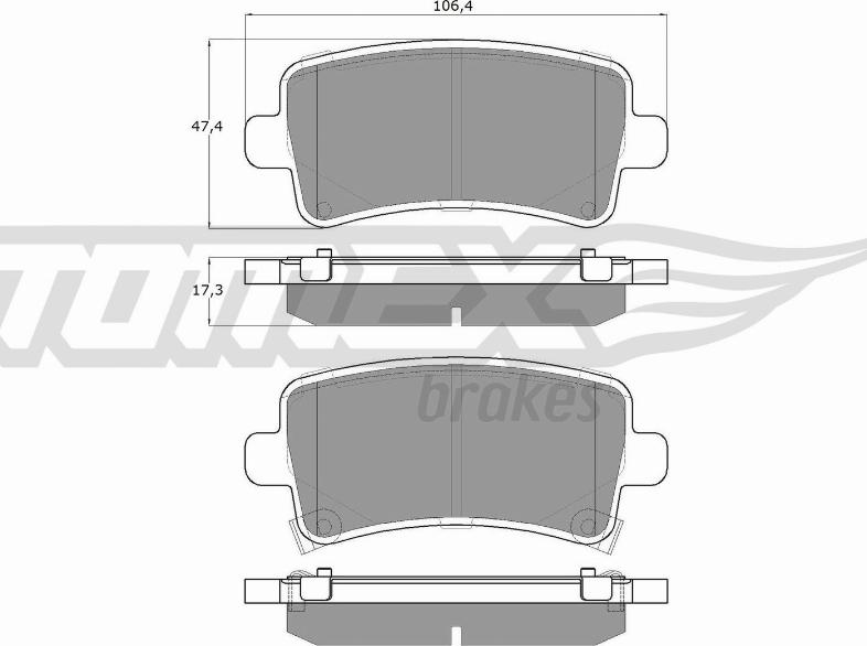 TOMEX brakes TX 16-36 - Гальмівні колодки, дискові гальма avtolavka.club