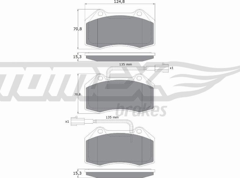 TOMEX brakes TX 16-731 - Гальмівні колодки, дискові гальма avtolavka.club