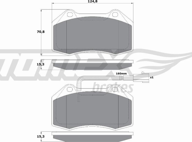 TOMEX brakes TX 16-73 - Гальмівні колодки, дискові гальма avtolavka.club