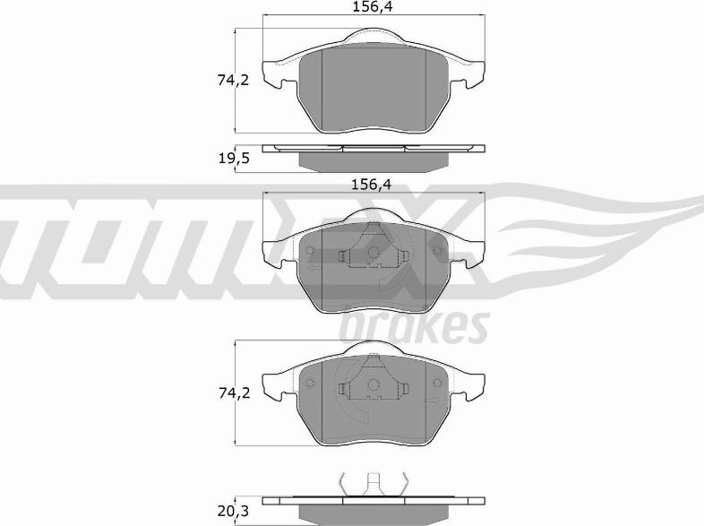 TOMEX brakes TX 10-94 - Гальмівні колодки, дискові гальма avtolavka.club