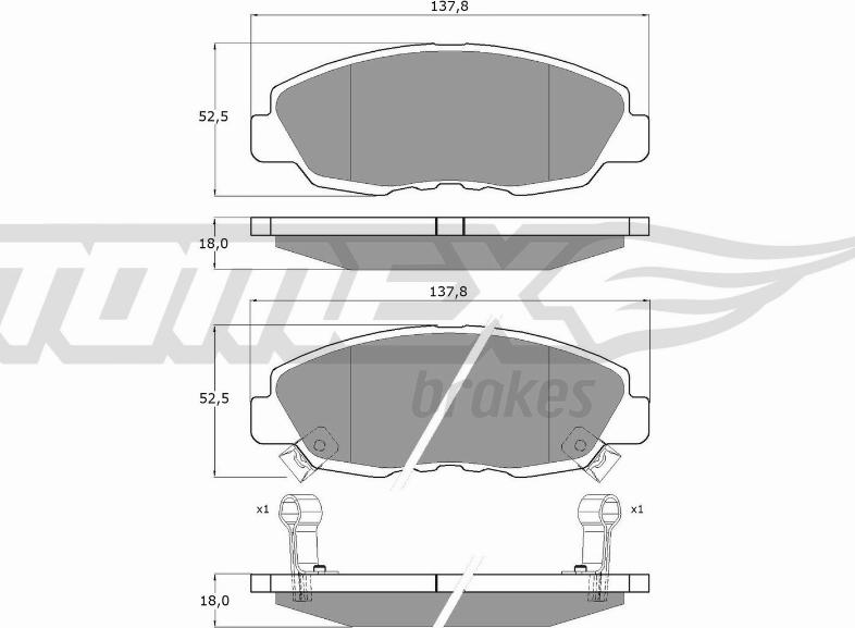 TOMEX brakes TX 10-98 - Гальмівні колодки, дискові гальма avtolavka.club