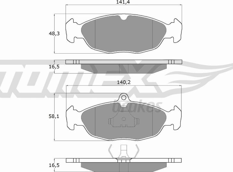 TOMEX brakes TX 10-49 - Гальмівні колодки, дискові гальма avtolavka.club