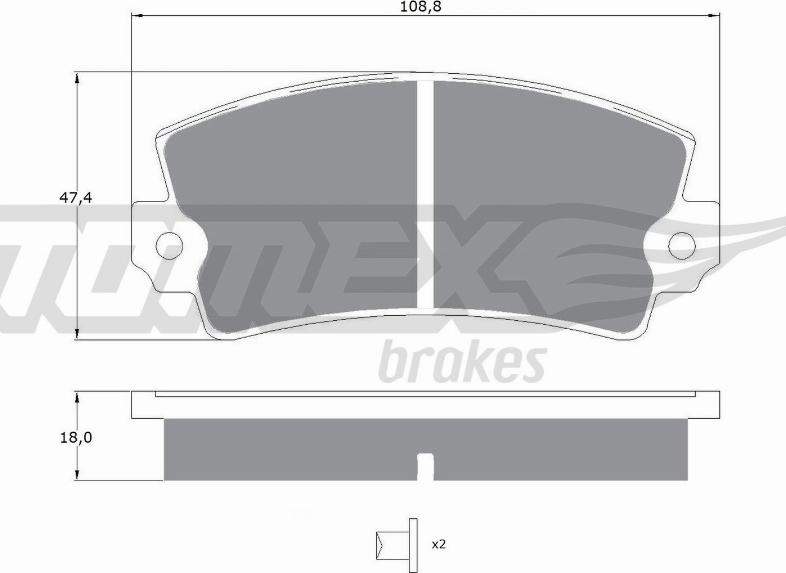 TOMEX brakes TX 10-434 - Гальмівні колодки, дискові гальма avtolavka.club