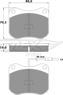 TOMEX brakes TX 10-42 - Гальмівні колодки, дискові гальма avtolavka.club