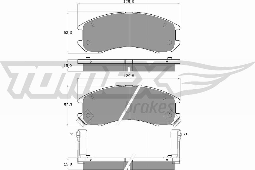 TOMEX brakes TX 10-56 - Гальмівні колодки, дискові гальма avtolavka.club