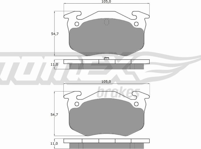 TOMEX brakes TX 10-502 - Гальмівні колодки, дискові гальма avtolavka.club