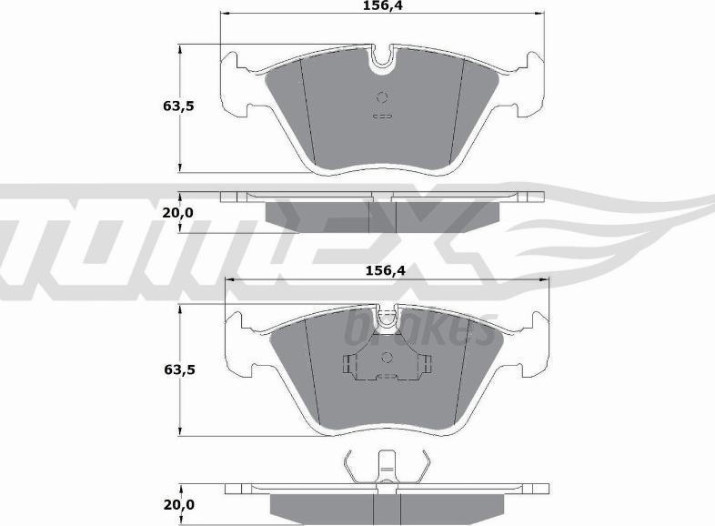 TOMEX brakes TX 10-69 - Гальмівні колодки, дискові гальма avtolavka.club