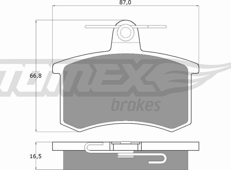 TOMEX brakes TX 10-62 - Гальмівні колодки, дискові гальма avtolavka.club