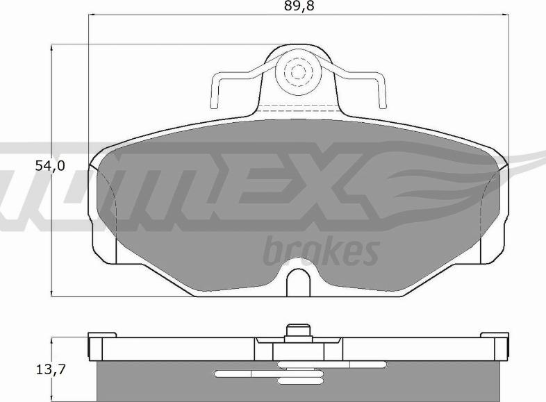 TOMEX brakes TX 10-67 - Гальмівні колодки, дискові гальма avtolavka.club