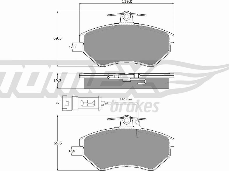 TOMEX brakes TX 10-111 - Гальмівні колодки, дискові гальма avtolavka.club