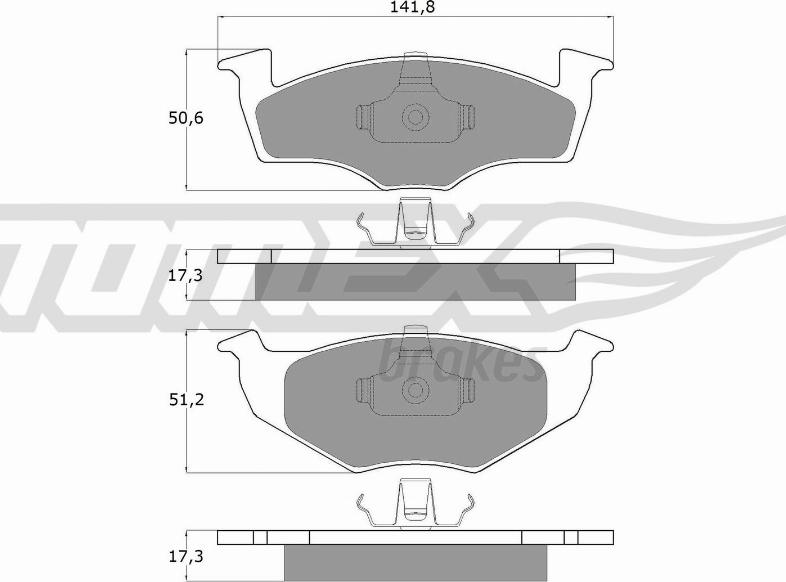 TOMEX brakes TX 10-85 - Гальмівні колодки, дискові гальма avtolavka.club