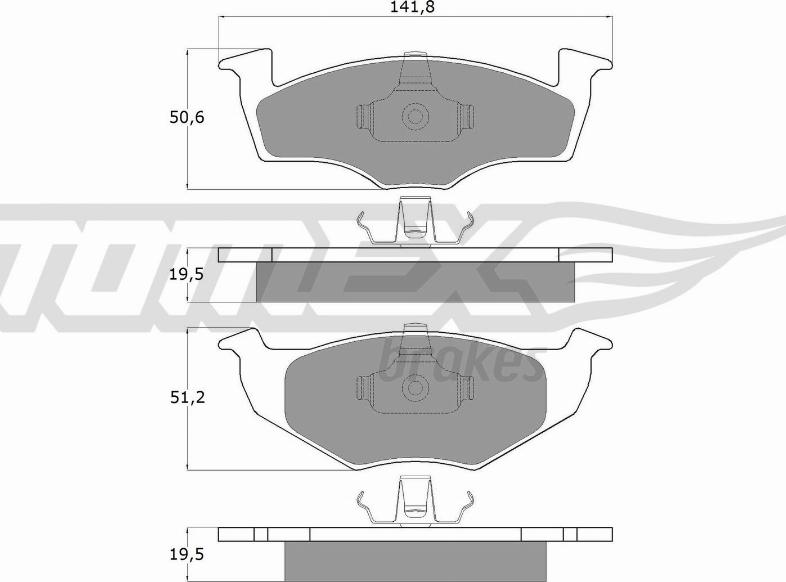 TOMEX brakes TX 10-86 - Гальмівні колодки, дискові гальма avtolavka.club