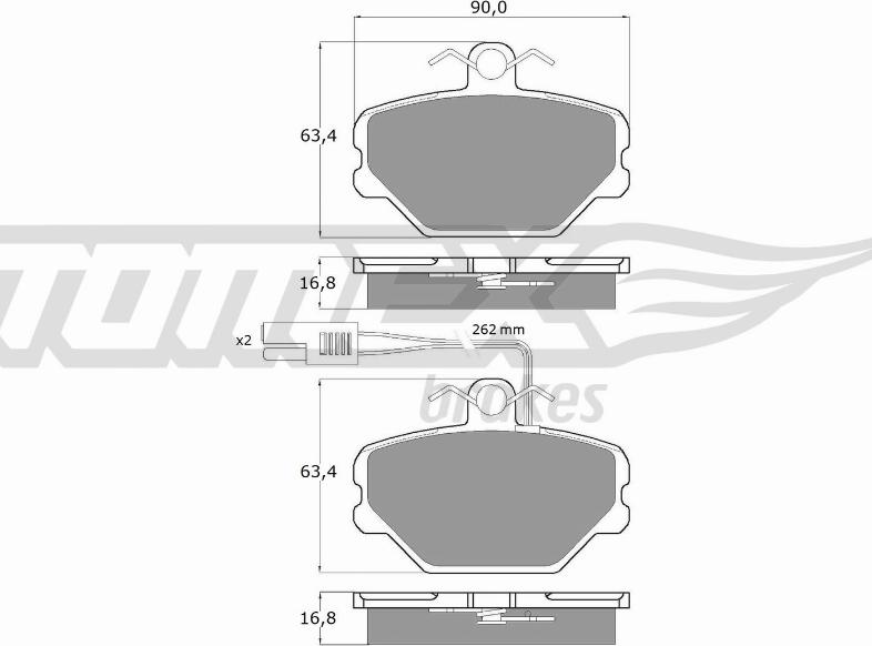 TOMEX brakes TX 10-391 - Гальмівні колодки, дискові гальма avtolavka.club