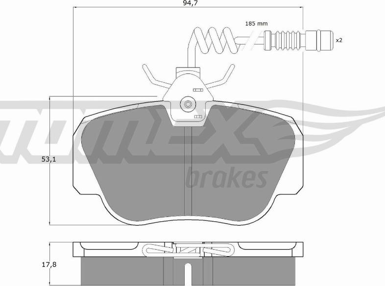 TOMEX brakes TX 10-381 - Гальмівні колодки, дискові гальма avtolavka.club