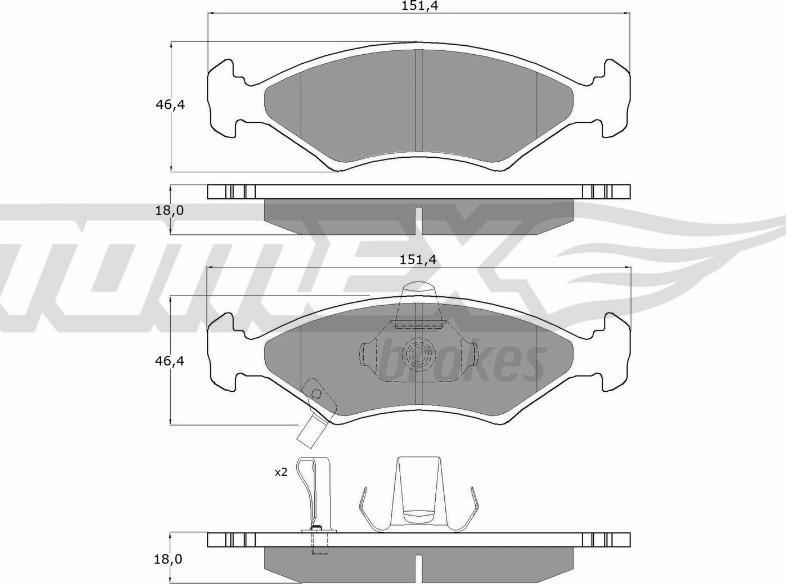 TOMEX brakes TX 10-29 - Гальмівні колодки, дискові гальма avtolavka.club