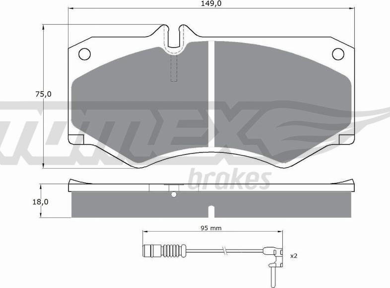 TOMEX brakes TX 10-201 - Гальмівні колодки, дискові гальма avtolavka.club