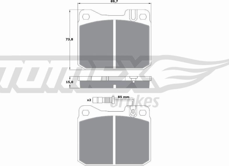 TOMEX brakes TX 10-221 - Гальмівні колодки, дискові гальма avtolavka.club