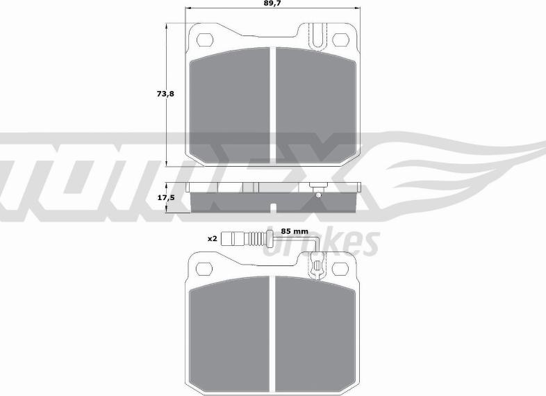 TOMEX brakes TX 10-223 - Гальмівні колодки, дискові гальма avtolavka.club