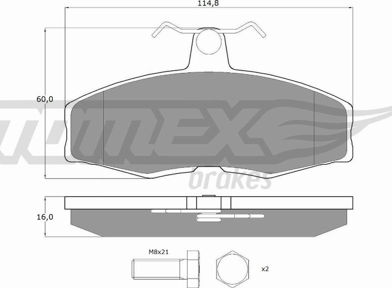 TOMEX brakes TX 10-272 - Гальмівні колодки, дискові гальма avtolavka.club