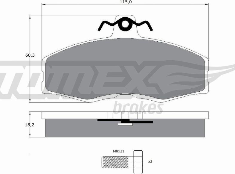 TOMEX brakes TX 10-27 - Гальмівні колодки, дискові гальма avtolavka.club