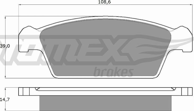 TOMEX brakes TX 10-75 - Гальмівні колодки, дискові гальма avtolavka.club