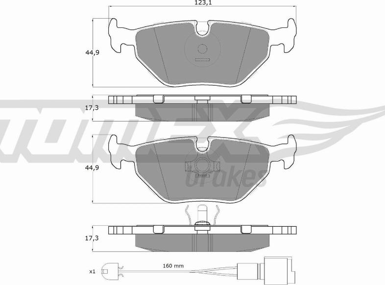 TOMEX brakes TX 10-701 - Гальмівні колодки, дискові гальма avtolavka.club