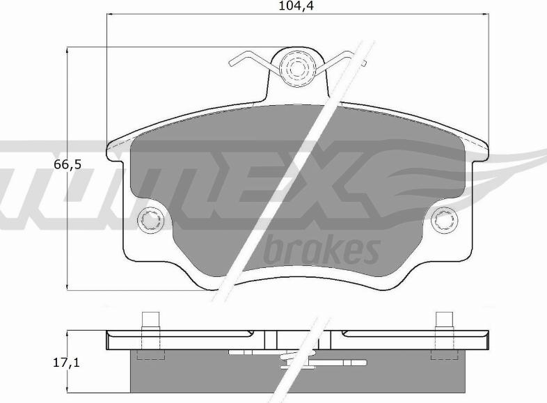 TOMEX brakes TX 10-731 - Гальмівні колодки, дискові гальма avtolavka.club