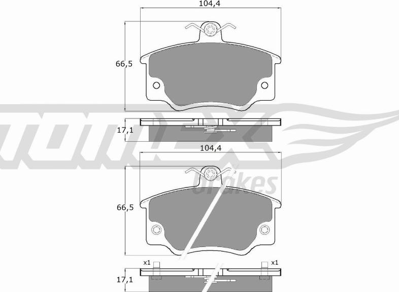 TOMEX brakes TX 10-73 - Гальмівні колодки, дискові гальма avtolavka.club