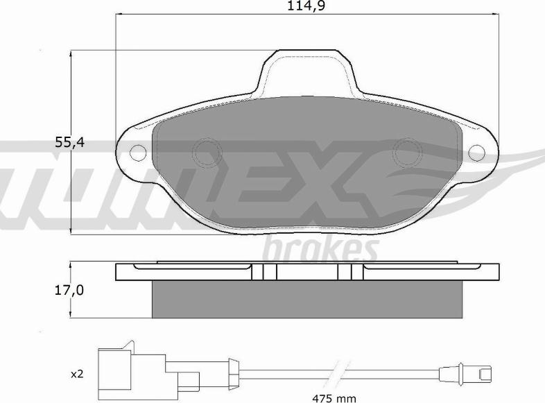 TOMEX brakes TX 10-721 - Гальмівні колодки, дискові гальма avtolavka.club