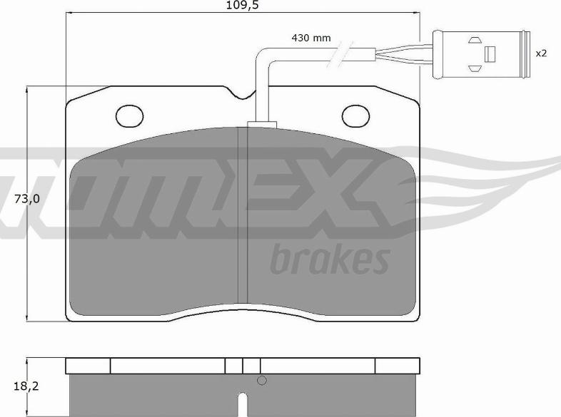 TOMEX brakes TX 11-40 - Гальмівні колодки, дискові гальма avtolavka.club