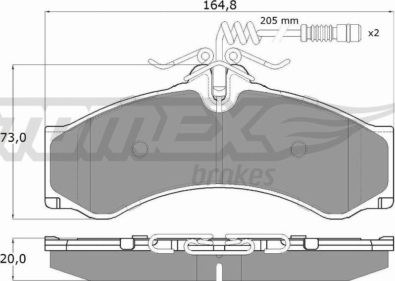 TOMEX brakes TX 11-481 - Гальмівні колодки, дискові гальма avtolavka.club