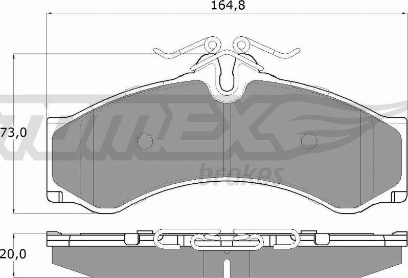 TOMEX brakes TX 11-48 - Гальмівні колодки, дискові гальма avtolavka.club