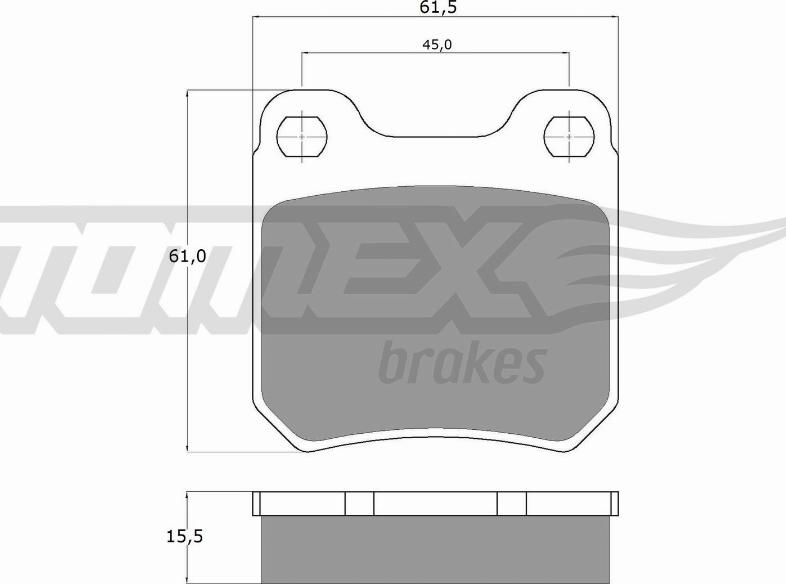 TOMEX brakes TX 11-60 - Гальмівні колодки, дискові гальма avtolavka.club