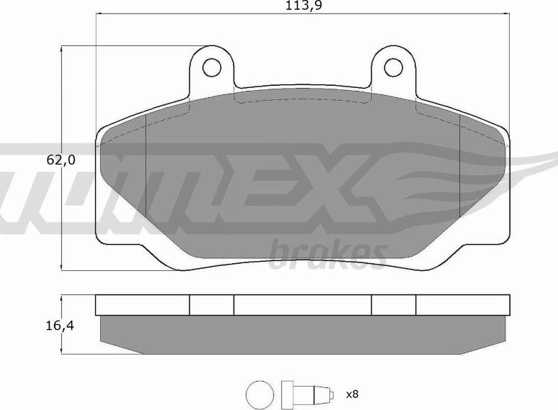 TOMEX brakes TX 11-67 - Гальмівні колодки, дискові гальма avtolavka.club