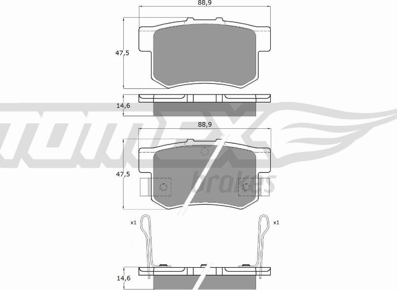 TOMEX brakes TX 11-00 - Гальмівні колодки, дискові гальма avtolavka.club