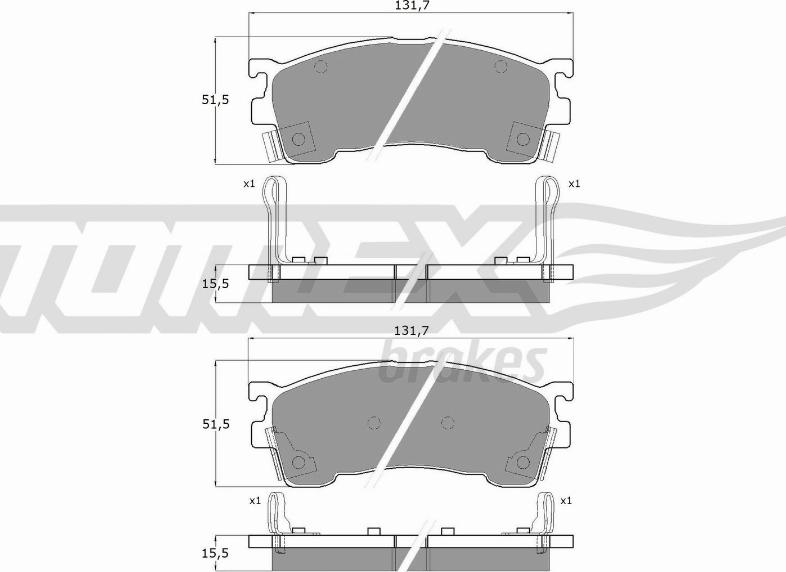 TOMEX brakes TX 11-02 - Гальмівні колодки, дискові гальма avtolavka.club