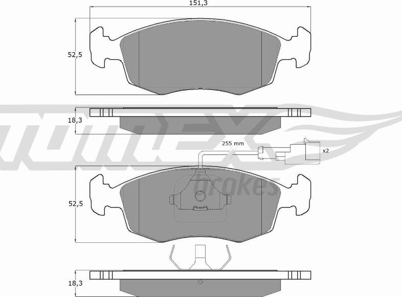 TOMEX brakes TX 11-86 - Гальмівні колодки, дискові гальма avtolavka.club