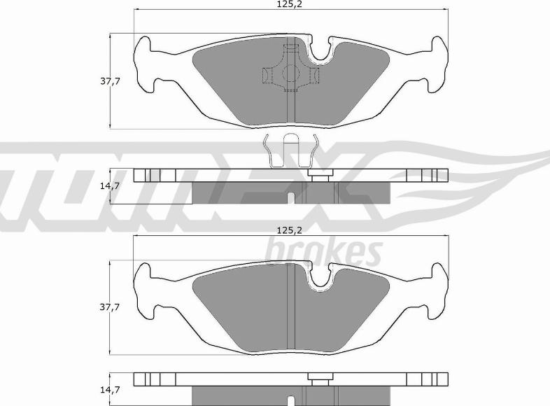 TOMEX brakes TX 11-302 - Гальмівні колодки, дискові гальма avtolavka.club