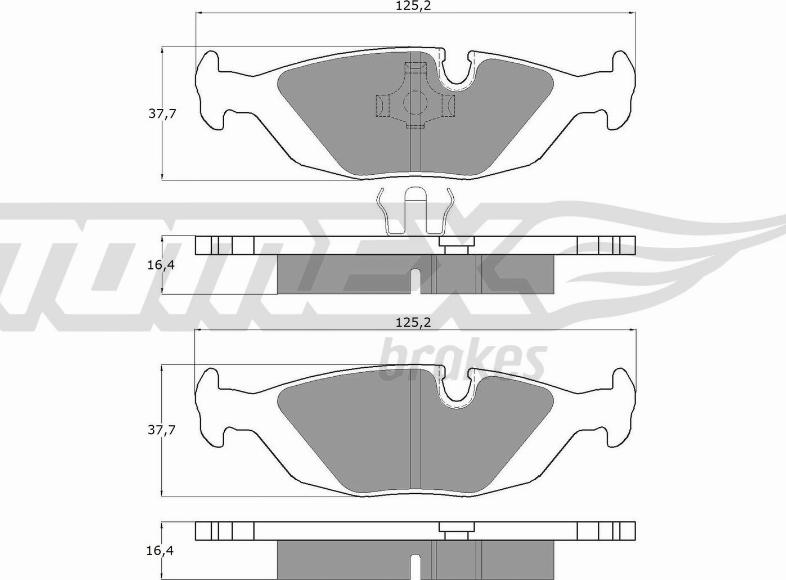 TOMEX brakes TX 11-30 - Гальмівні колодки, дискові гальма avtolavka.club