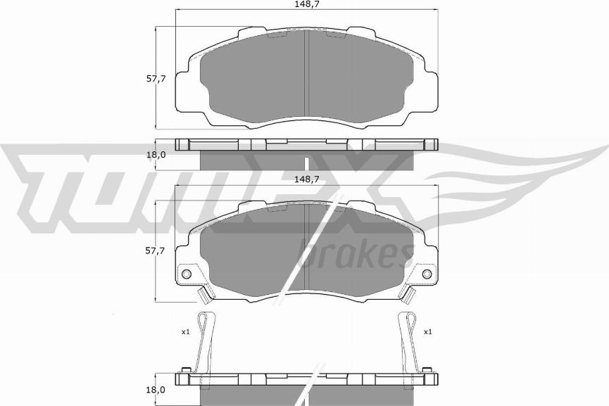 TOMEX brakes TX 11-37 - Гальмівні колодки, дискові гальма avtolavka.club