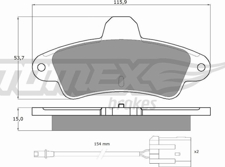 TOMEX brakes TX 11-201 - Гальмівні колодки, дискові гальма avtolavka.club