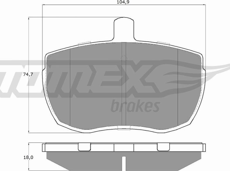 TOMEX brakes TX 11-21 - Гальмівні колодки, дискові гальма avtolavka.club