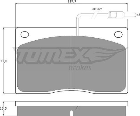 TOMEX brakes TX 11-74 - Гальмівні колодки, дискові гальма avtolavka.club