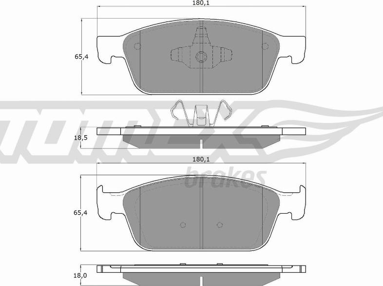 TOMEX brakes TX 18-91 - Гальмівні колодки, дискові гальма avtolavka.club