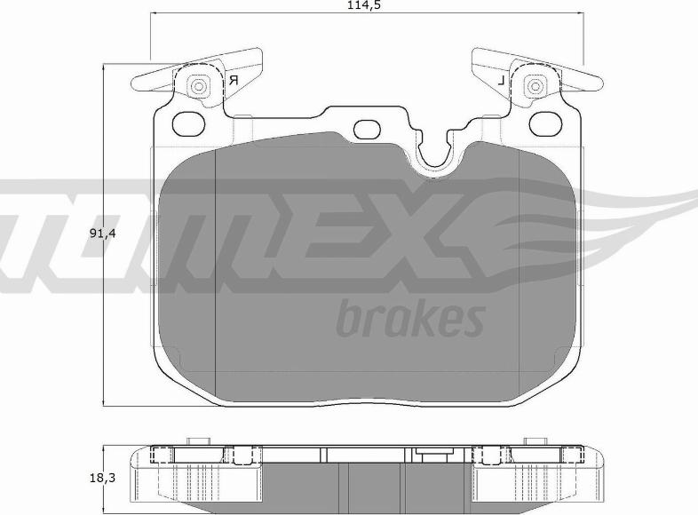 TOMEX brakes TX 18-48 - Гальмівні колодки, дискові гальма avtolavka.club