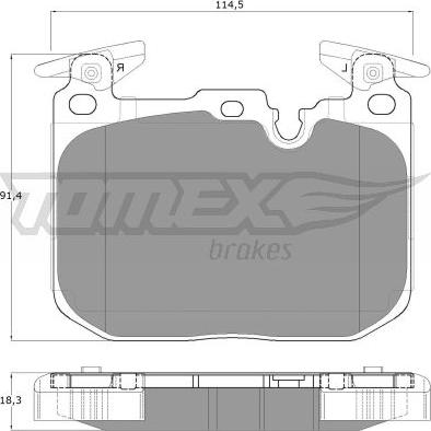 TOMEX brakes TX 18-48 - Гальмівні колодки, дискові гальма avtolavka.club